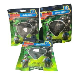 New Make It Blocks Lot Set of 3 Slime Zombies Fits All Leading Brands Lego 30 Pi